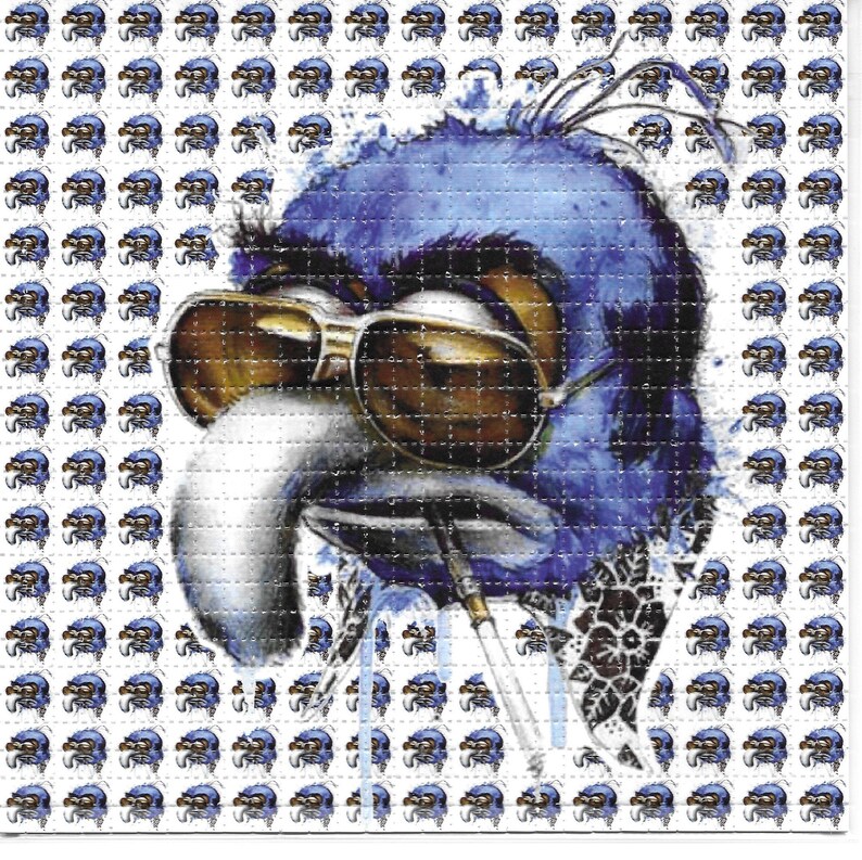 Ink Blotter Paper - Niebieski ptak Anime LSD bezkwasowy Blotter