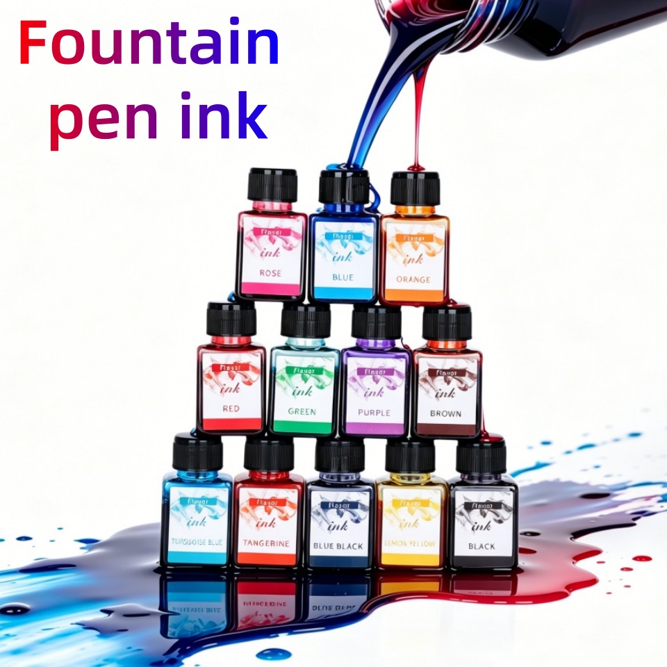 Fountain Pen Bottled Ink - 12-kolorowy tusz do pióra wiecznego, 25