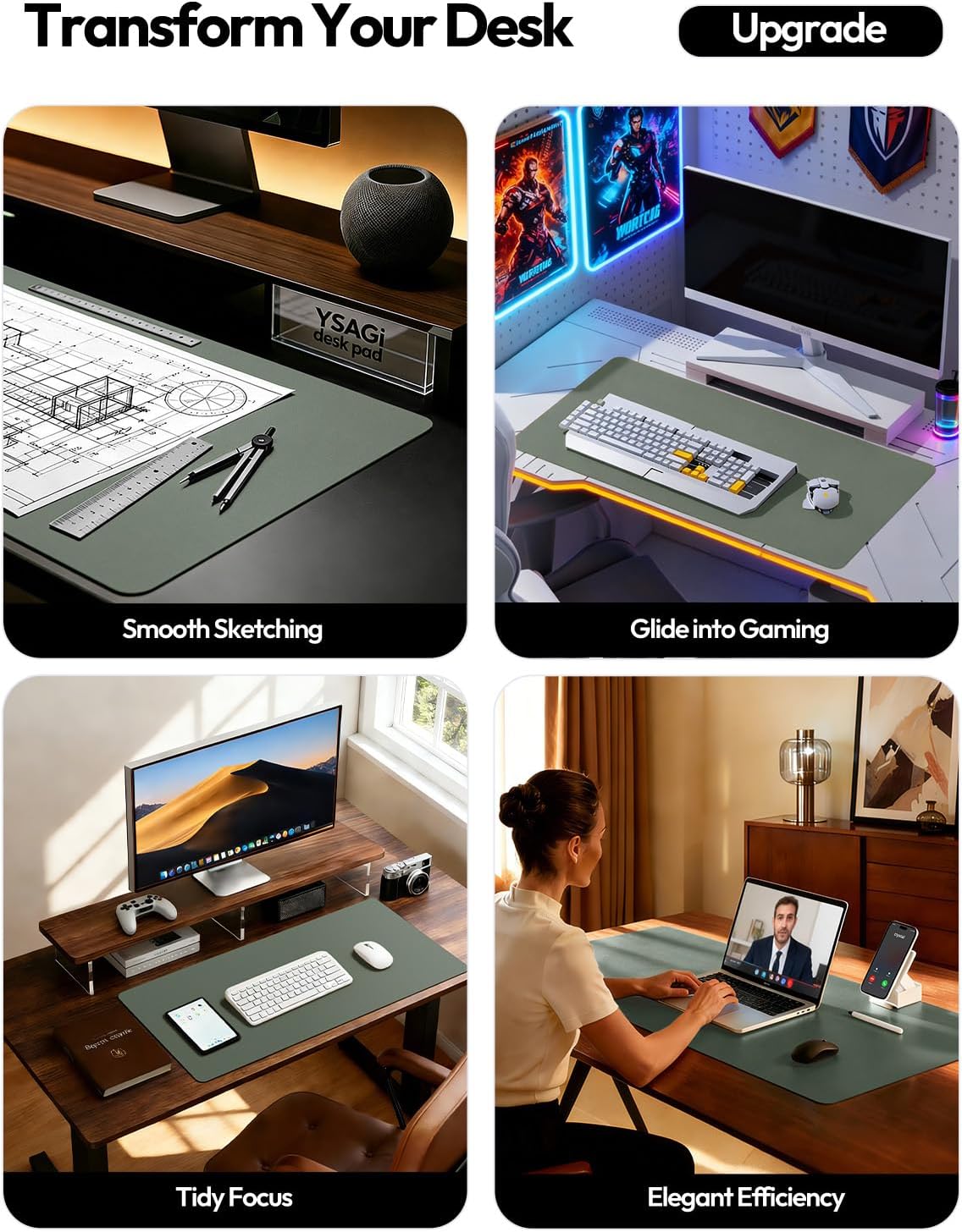 Skórzana podkładka na biurko,  – Leather Desk Pad recenzja i cena