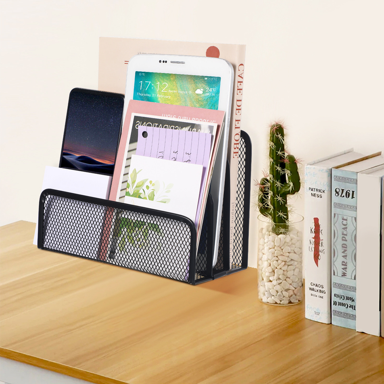 Trzykomorowy metalowy organize – Magazine Holder Rack recenzja i cena